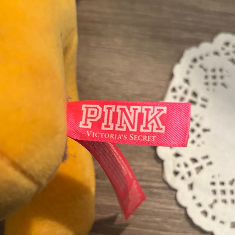 Yellow Plush Dog with PN Logo PINK Victoria’s Secret - Picture 4 of 5